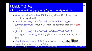 7e Multiple OLS regression with dummy, fitted, residuals in R
