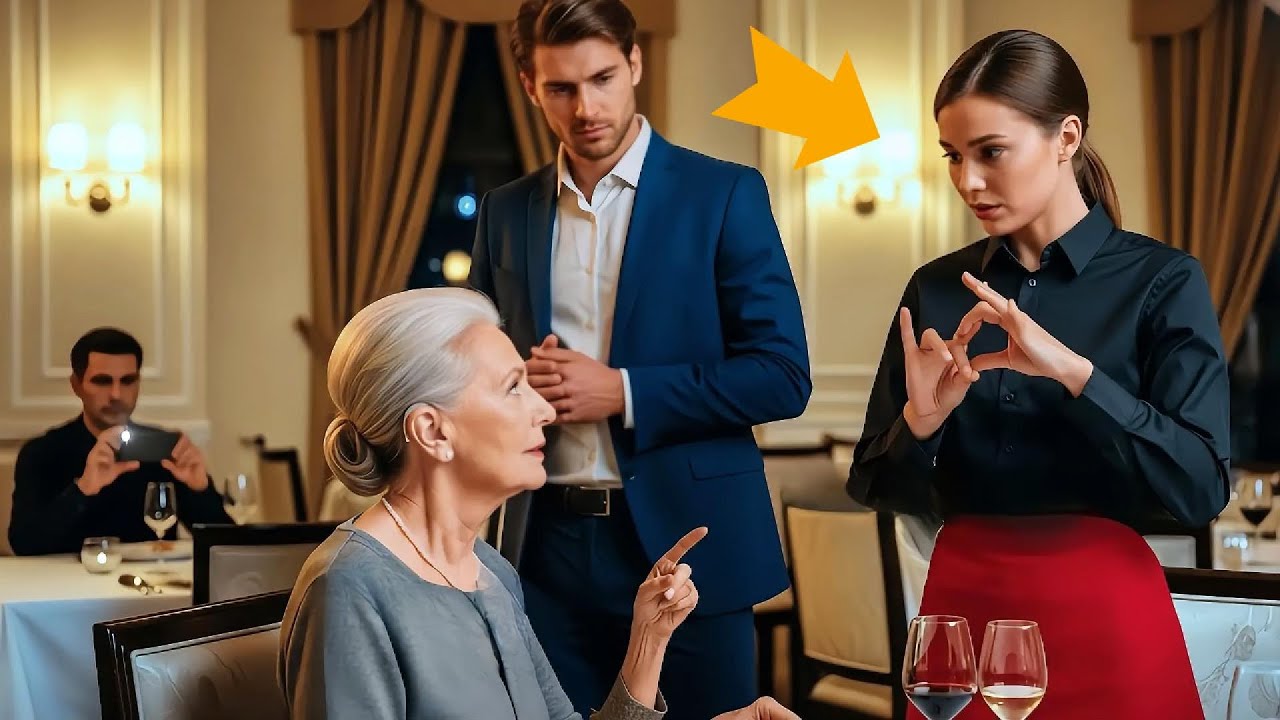 Скромная официантка поговорила с глухой матерью миллиардера — её язык жестов потряс всех...