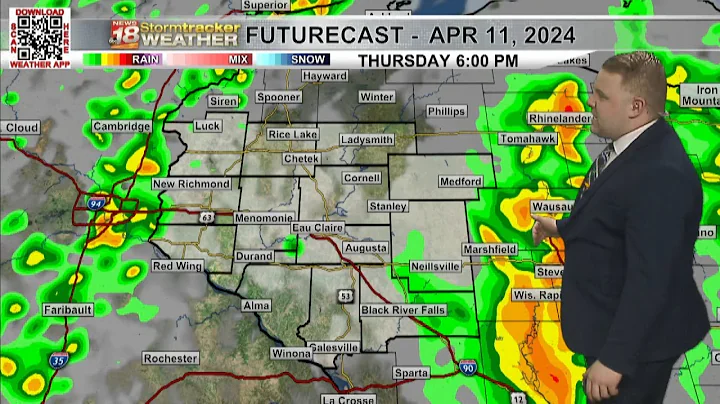 A few scattered showers and thunderstorms expected today; a warm and pleasant weekend ahead