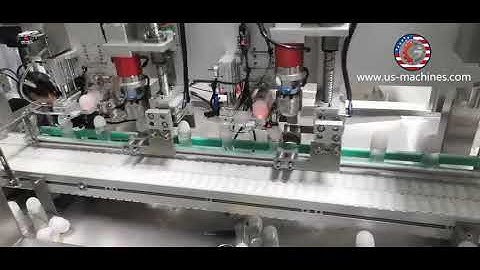 100 bottle per minute glue gel bottle tracking type filling capping machine automatic packing line