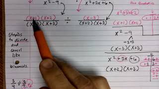Simplifying Rational Expressions with Division Example 2