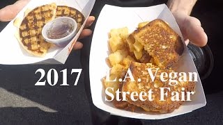 2017 LA Vegan street fair: BEST OF
The 2017 vegan street fair was packed with tons of great vendors. Luckily we got to try the food first hand. We tasted food from the Blaq Square, Unisoy, Yvonnes vegan kitchen, the Shugah Mama, Cena Vegan, By Chloe, Yoga-urt, Roni Macaroni, the Grilled cheese truck, and met with Vegataryn. 2017 LA Vegan street fair: BEST OF