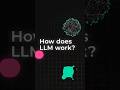 How does #LLM work? #aiagents #machinelearning #deeplearning #foundationmodels #languagelearning