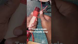 Trying a single cord wrap on the handle of s new flogger #kingjarobe #kink #flogger #lifestyle #bdsm