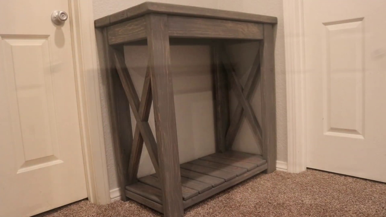 2X4 Table Project with gray wood stain. YouTube