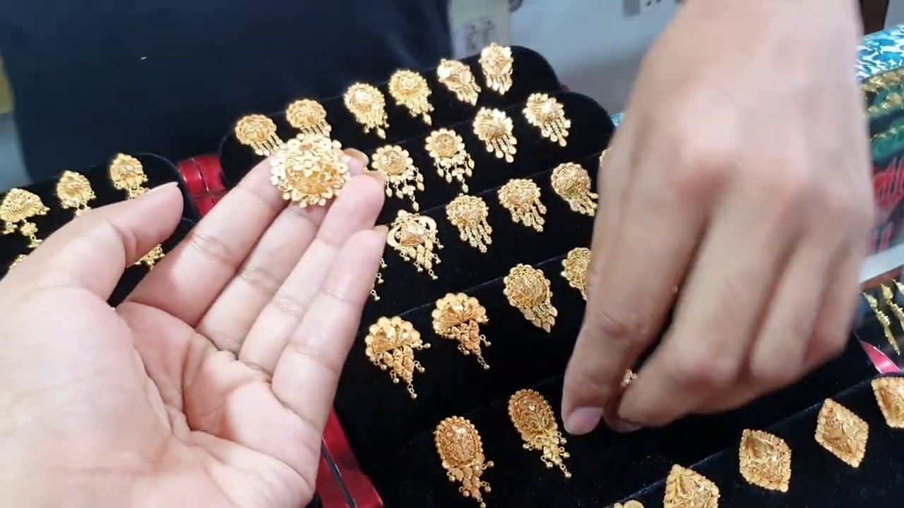 সোনার কটকানপাসা নতুন ডিজাইনের কানের দুল /gold earrings