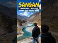 The Magical Sangam of Ladakh 🤯 | Indus Meets Zanskar #Shorts #ladakh #zanskarriver #indusriver