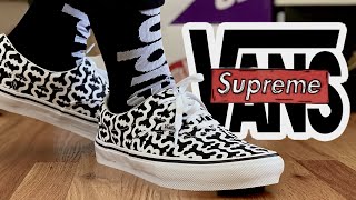 Supreme X Vans Era Monogram S Logo Black Review and On Foot