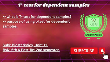 t-test for dependent samples in urdu explaination| BsN 6, Post-Rn 2nd | Unit#11| biostatistics|