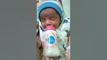 Baby Drinking Milk Cute Baby Youtube Shorts Sleep New Born 2A Sisters 