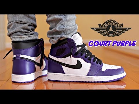 air jordan 1 court purple 2.0 on feet