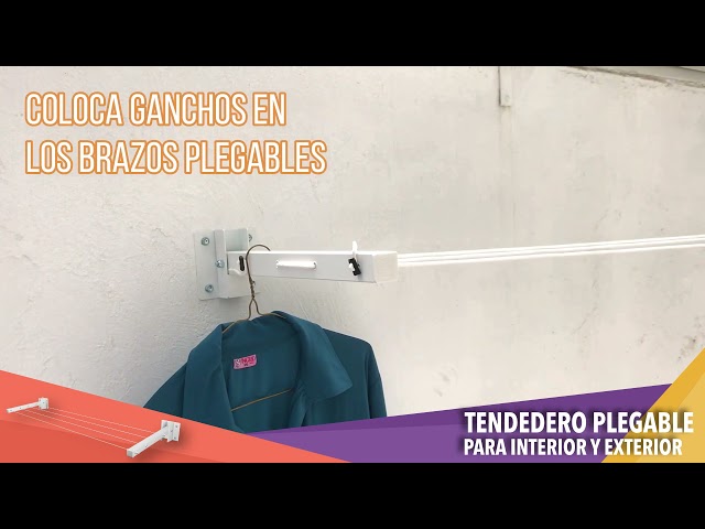 Tendedero Plegable de Pared Inte/Exte 4 Líneas/45kg BARQ-CLEAN Tendedero