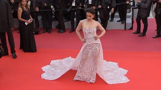 Cannes 2019: Kangana Ranaut stuns in a white Michael Cinco gown