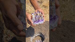 Bay Diamond Hunter Digs Huge Amethyst Crystals &amp; Carved Gold 💎 Millions of Years Old