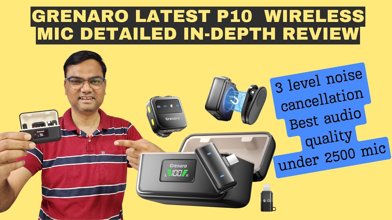 Best Wireless Mic under 2500 for Android and iPhone | Grenaro P10 Wireless Mic Full Review