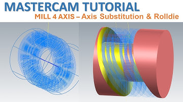 MasterCAM 2026 Tutorial 139 | MILL 4 AXIS - Axis Substitution & Rolldie