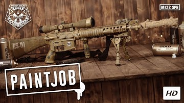 MK12 SPR Lone Survivor inspired paintjob - Racoon Squad Airsoft