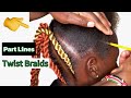 How to braid thin hair  part lines straight each step
