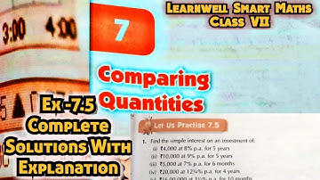 Learnwell smart Maths Class 7 Unit 7 Ex 7.5 Solutions | Class 7 learnwell maths Ex 7.5 Solutions Pdf