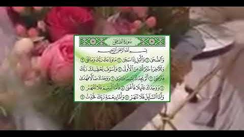 الفاتحة و سورة الضحى برواية قالون عن نافع المدنى صوت ماشاء الله