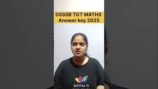 dsssb tgt maths answer key update| dsssb exam #dsssbmaths #goyalsmathtricks #dsssb_news @gmt0