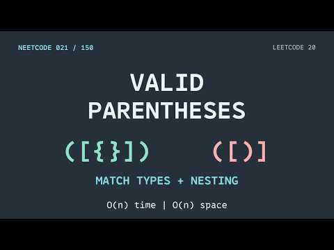 Valid Parentheses in Python | Stack Explained | NeetCode 021 / 150