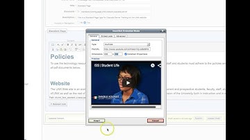 Inserting video into the content via the Wysiwyg editor