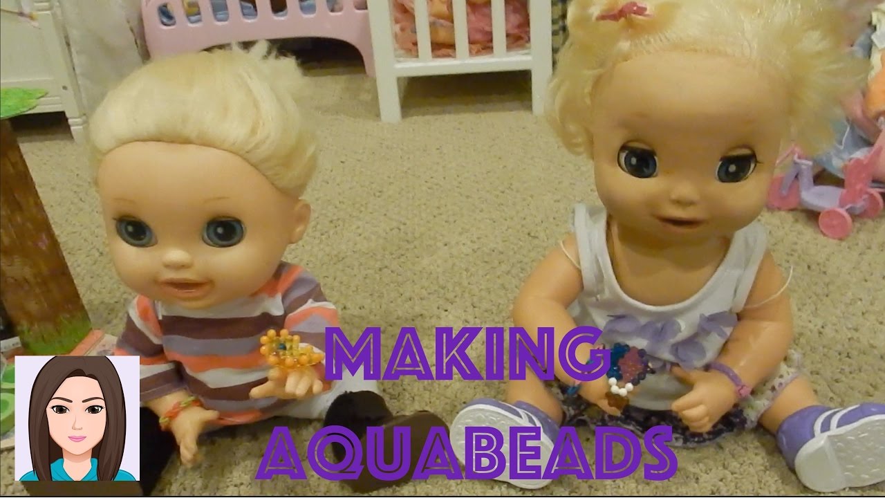 Baby Alives Parker and Delilah Make Aquabeads YouTube