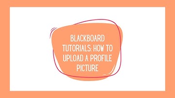Blackboard Tutorials: How to Upload a Profile Picture