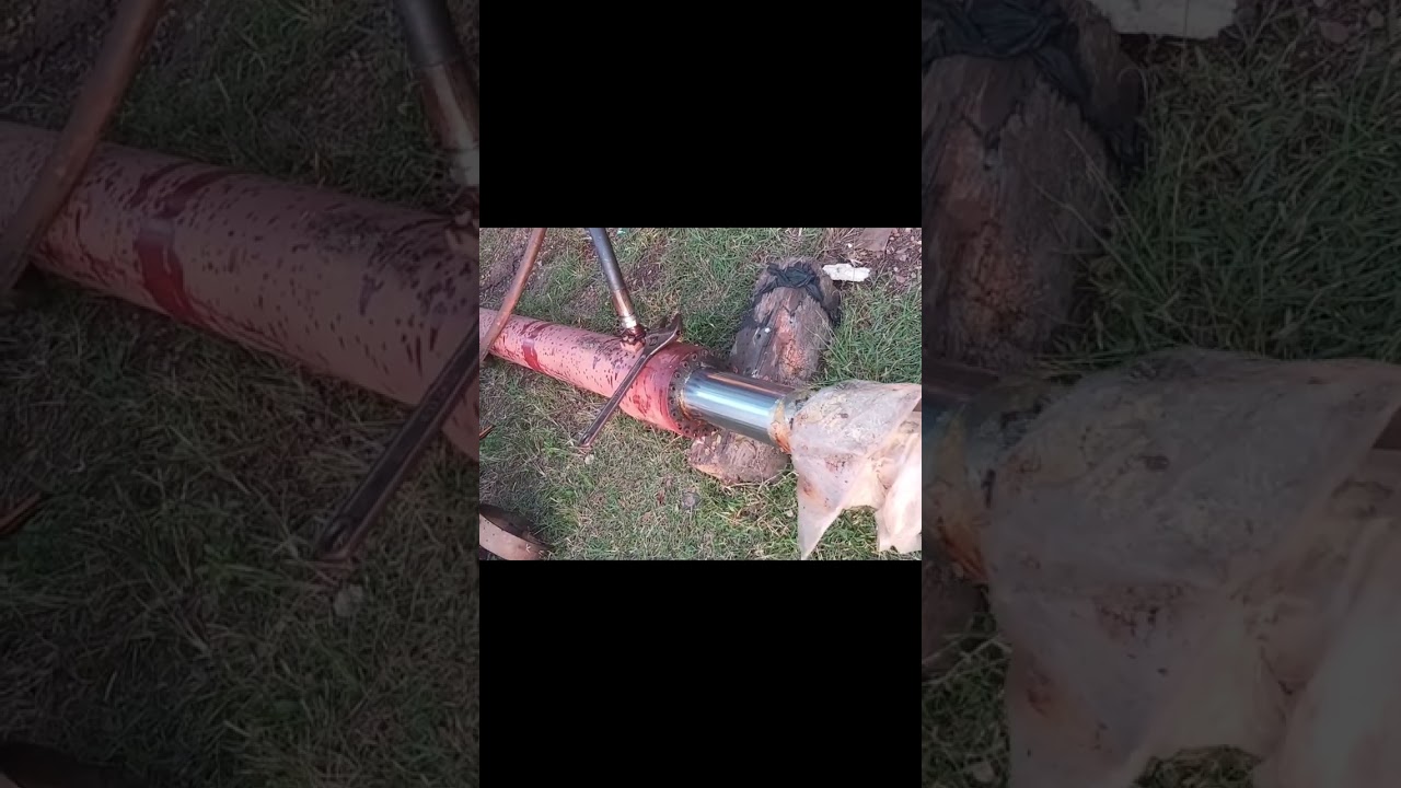 Hydraulic Ram cylinder Testing is being done after work.