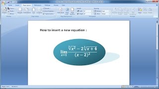 Microsoft word tutorial |How to Create Math Equations in Word (2)