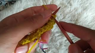 [simple thing shawl] backwards yarn over