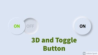 3d and Toggle button | Switch Toggle button | Create a custom toggle  switch with pure CSS|Codetips