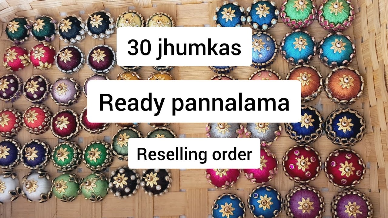 All details in one video/jhumka making/30 design/different colors/ reselling available #viralvideo