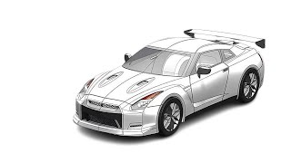 # 6 Nissan GTR Car Design in SolidWorks