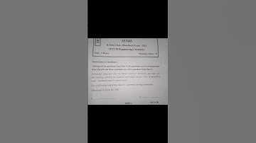 Engineering Chemistry Paper. RTU main exam chemistry paper 2024. #rtuexam #chemistry #exampaper