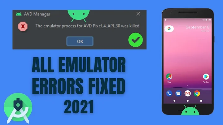 The Emulator Process for AVD was Killed in Android Studio | AVD not Starting in Android Studio 2021