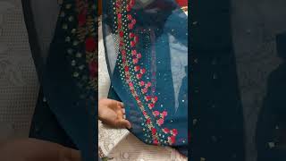 Fb fage : Dbk wear n glow.    Pls share and like our page #seagreen #dress #eid collection