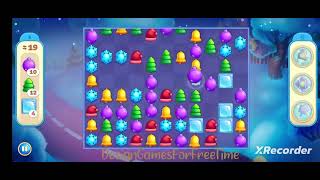 Christmas Sweeper 4 - Match-3 - Level 6 gameplay cute match 3 puzzle design decor Xmas game #games screenshot 4