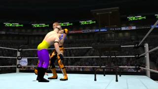 WWE '12 Suplex through 2 table`s