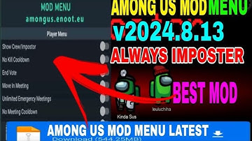Among Us Mod Menu v2024 8 13 For Android 2024   😈Always Imposter, All Skins Unlo