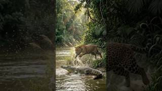 😮Leopard's River Ambush😦dont miss🤪 #youtubeshorts #shorts #trending