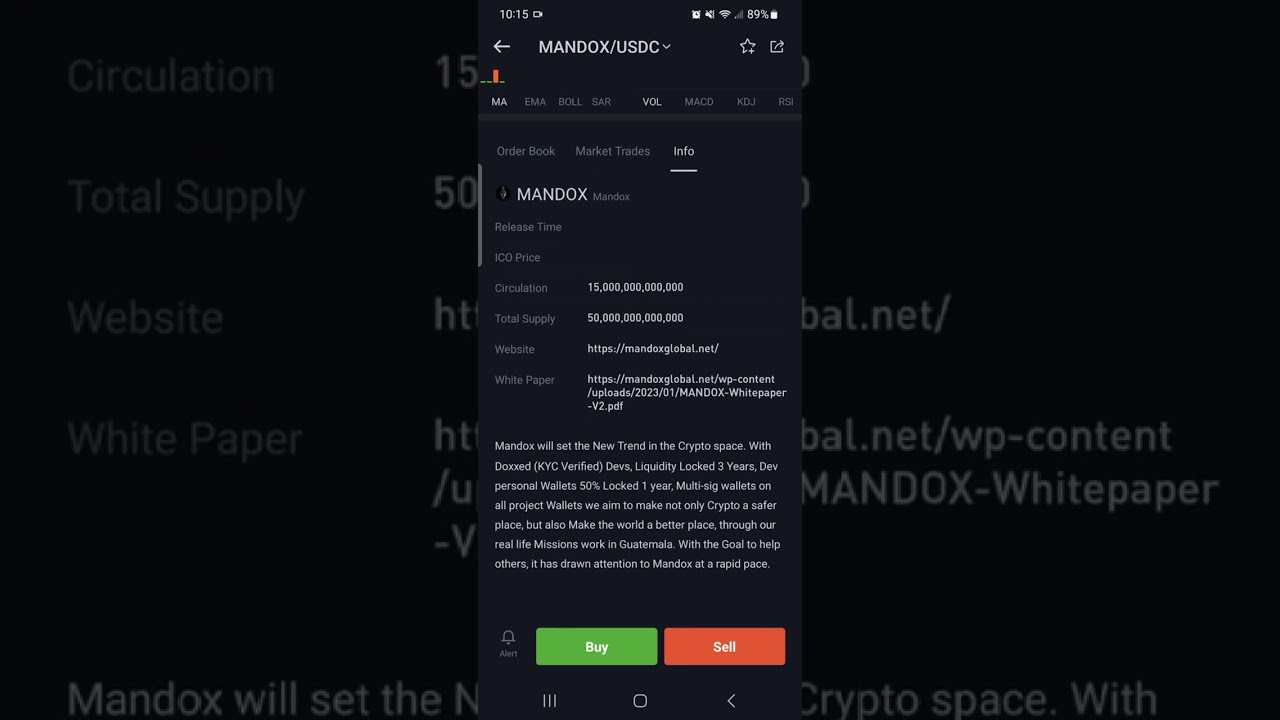 New Coin (Crypto) MANDOX has been listed On BitMart