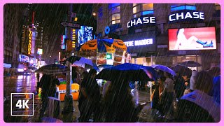 Rainy Night in MANHATTAN 🌧️ ☔️ New York City Raining in 4K