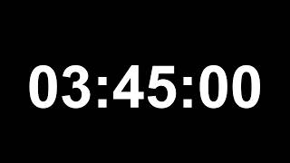 3 Hour 45 Minute Focus Timer (No Music) | Deep Work | Study Session | Countdown Timer | Black Screen