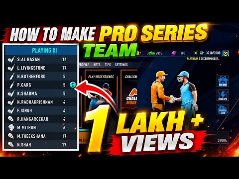 How to make 𝗛𝗢𝗪 𝗧𝗢 𝗠𝗔𝗞𝗘 𝗔 𝗣𝗥𝗢 𝗦𝗘𝗥𝗜𝗘𝗦 𝗧𝗘𝗔𝗠 𝗜𝗡 𝗥𝗘𝗔𝗟 𝗖𝗥𝗜𝗖𝗞𝗘𝗧 𝟮𝟰//𝗣𝗥𝗢 𝗦𝗲𝗿𝗶𝗲𝘀 of 𝗧𝗘𝗔𝗠!