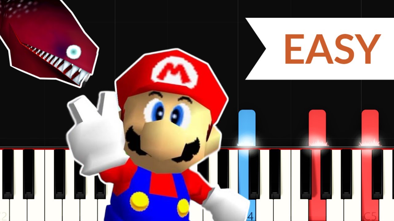 Dire Dire Docks - Super Mario 64 (EASY Piano Tutorial)