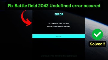 Battlefield 2042: Undefined error occurred (Quick fix)