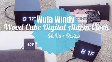 Wood Cube Digital Alarm Clock (Review and SetUp) | Wula Windy  | LifeAsBrittany