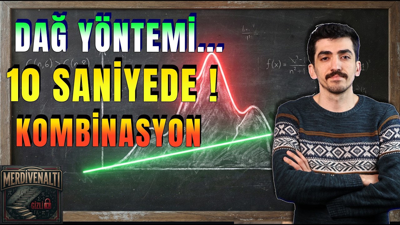 Formül Yok! 10 Saniyede Kombinasyon Çöz 🏔️ (Dağ Yöntemi) | Merdivenaltı Matematik